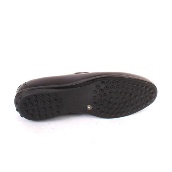 ROBERTO SERPENTINI 20598 Black Leather Moccasins Loafers Shoes